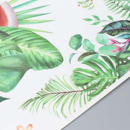 Наклейка Zabiaka пластик интерьерная цветная «Зверята спят в листьях» 60х90 см