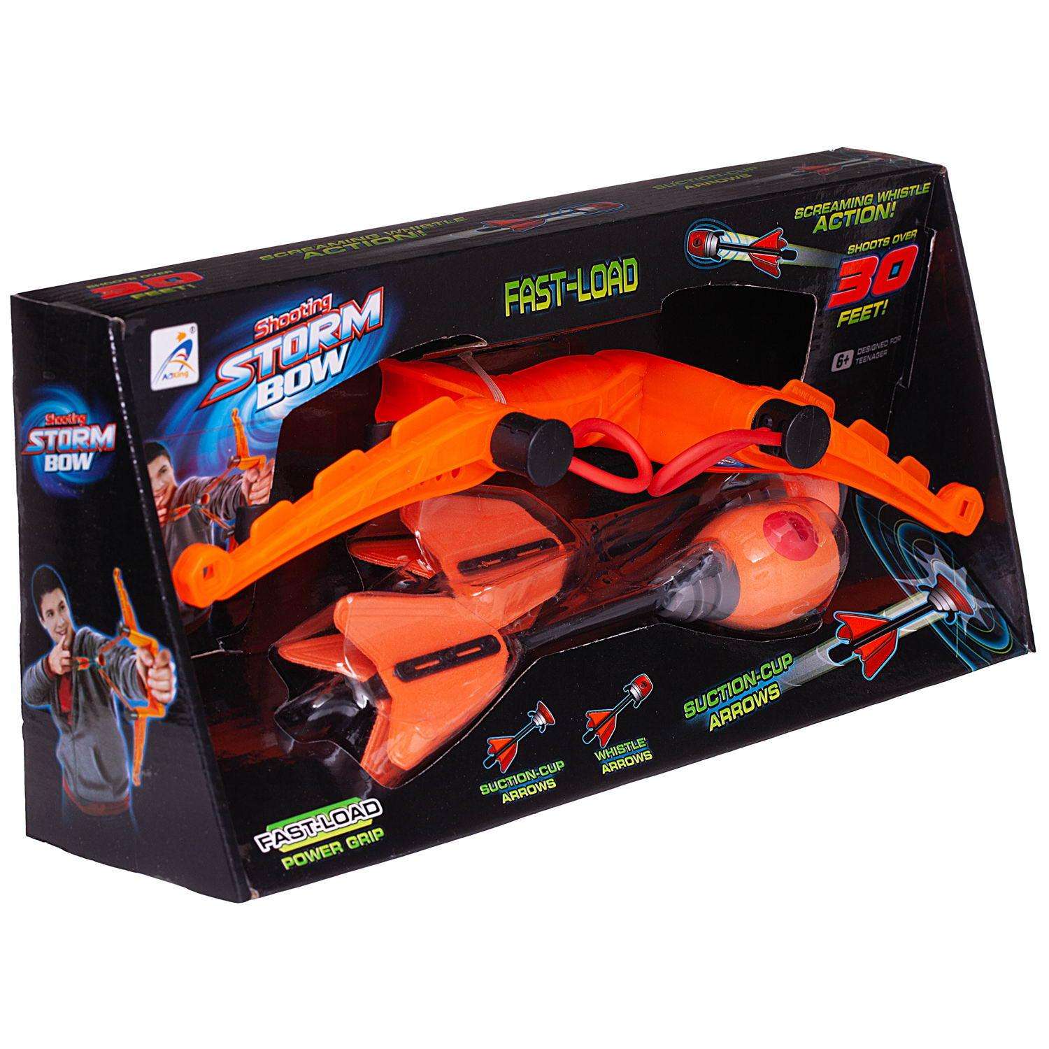 Игровой набор Junfa Лук с 2 стрелами оранжевый - фото 2