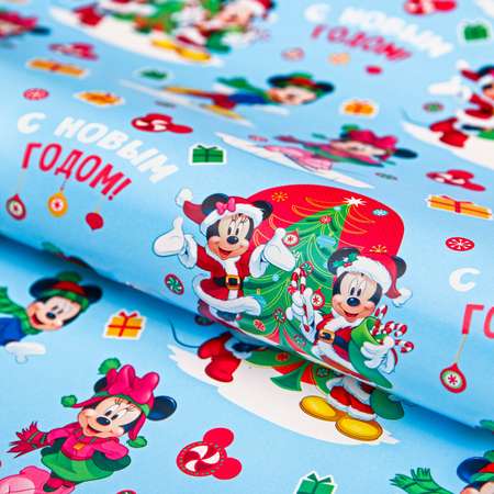 Бумага упаковочная Disney глянцевая С Новым годом Микки Маус и его друзья