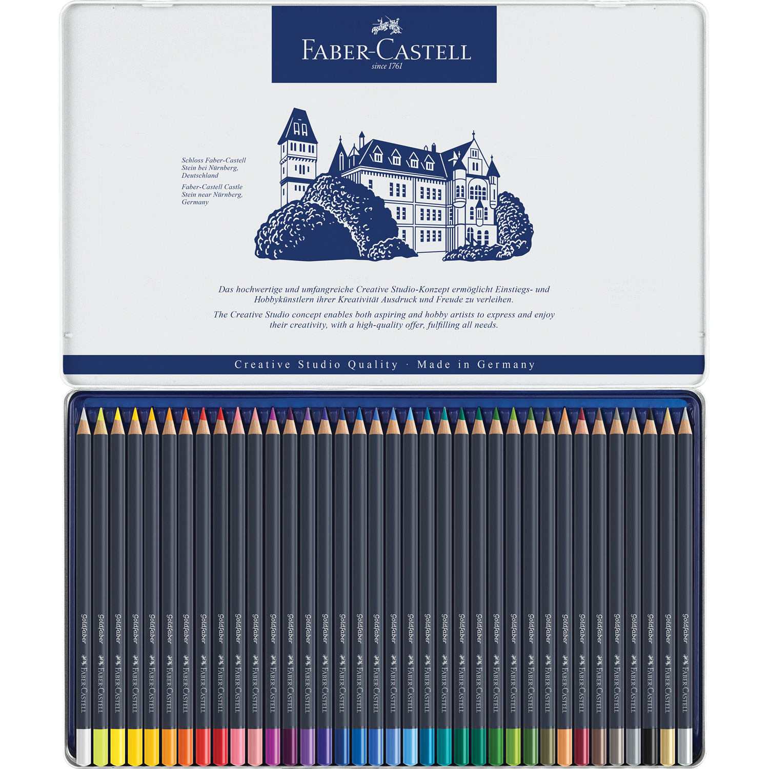 Карандаши цветные Faber Castell Goldfaber 36 цветов круглые - фото 2