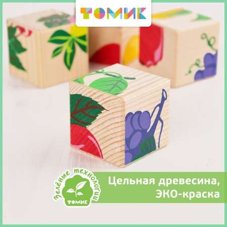 Кубики детские Томик Фрукты-ягоды 4 штуки 3333-2