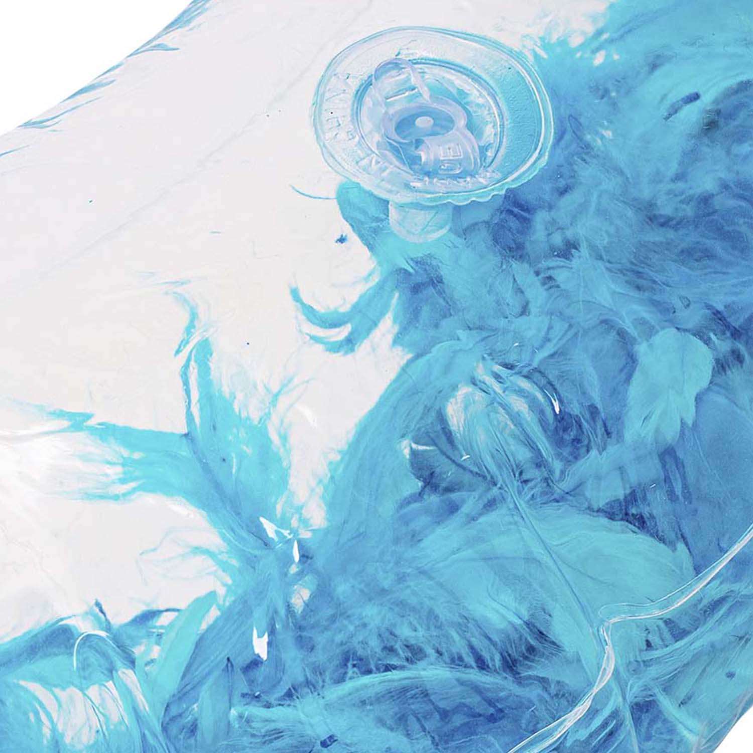 Детский надувной круг Solmax для плавания в форме сердца с перьями цвет голубой 90 см SM06990 - фото 3