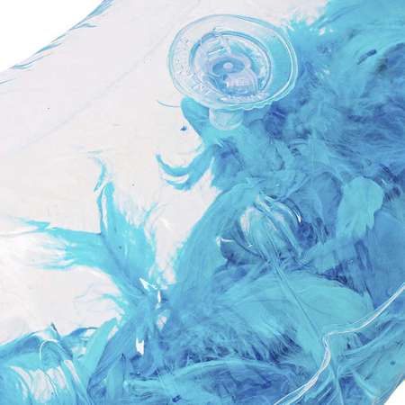 Детский надувной круг Solmax для плавания в форме сердца с перьями цвет голубой 90 см SM06990