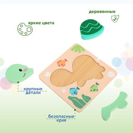 Игровой набор Рамка-пазл Черепаха