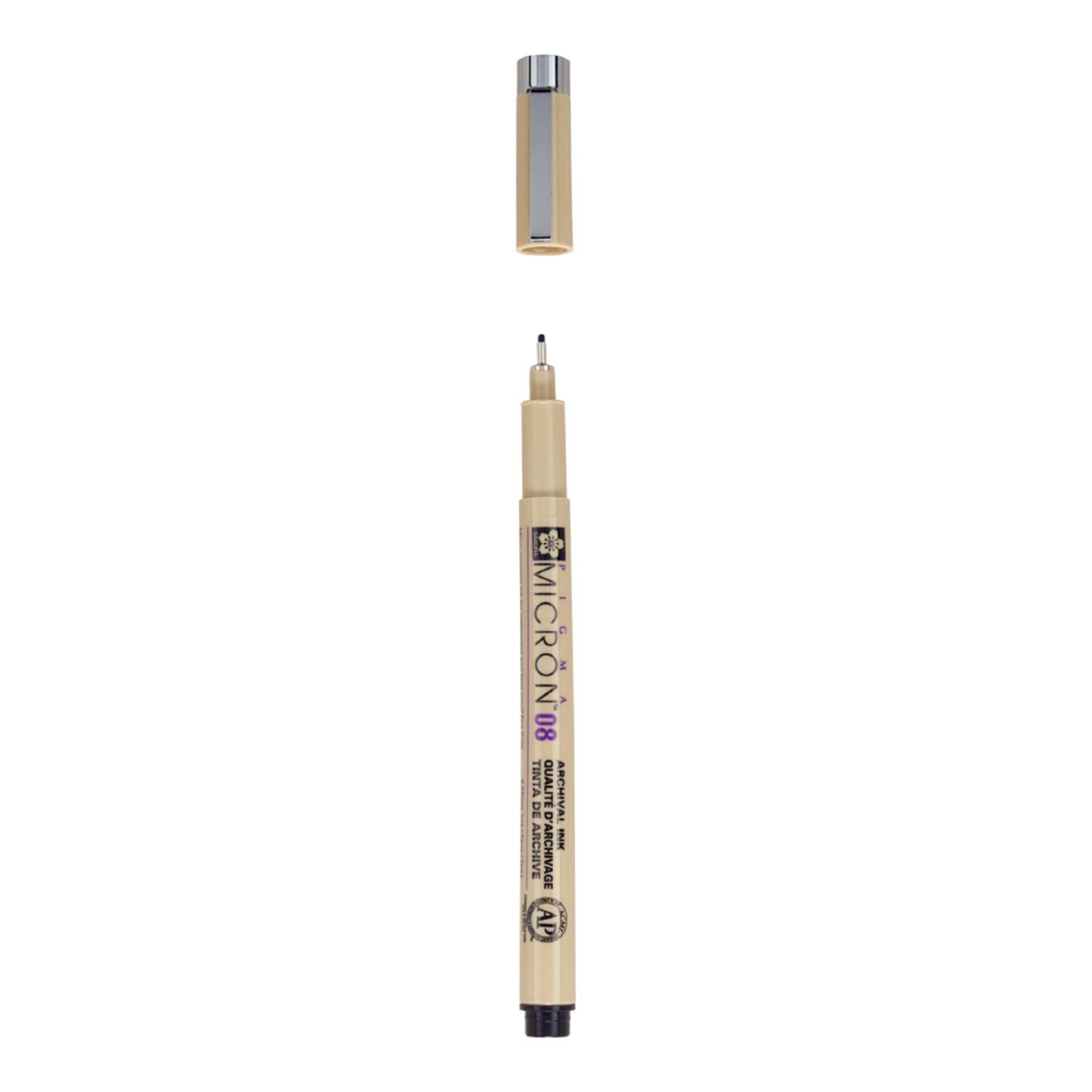 Ручка капиллярная Sakura Pigma Micron 08 цвет чернил: черный - фото 2