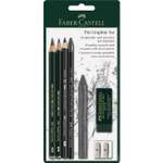 Набор Faber Castle Pitt Graphite карандаши 5шт+ластик+точилка