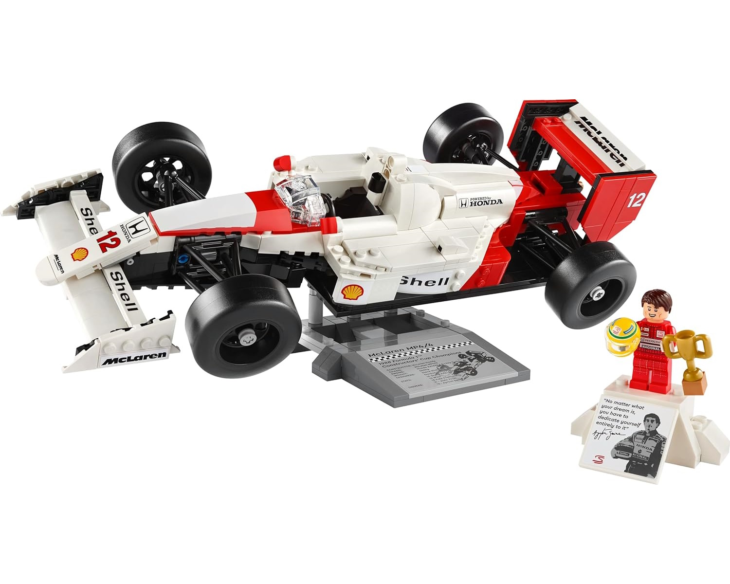 Конструктор LEGO Icons Гоночный автомобиль McLaren MP4/4 и Айртон Сенна 10330 - фото 2