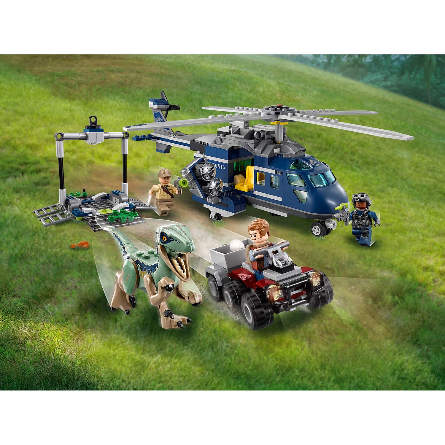 Конструктор LEGO Jurassic World Погоня за Блю на вертолёте 75928 - фото 5