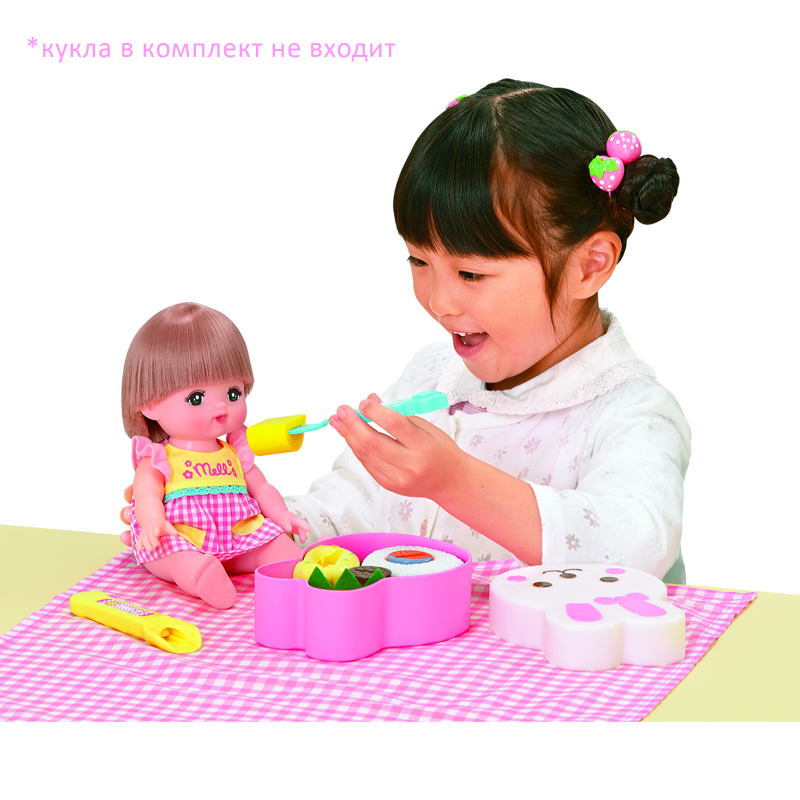Аксессуар для куклы Kawaii Mell Набор для обеда куклы Мелл с эффектом исчезающей еды - фото 5