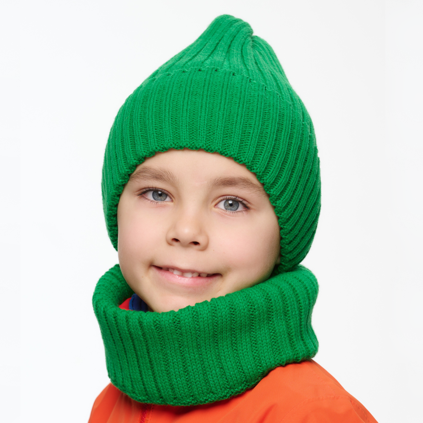 Шапка и снуд NYCkids NYC-H-35-pumpk-green - фото 10