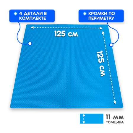 Коврик детский мягкий 60х60х1 ECO COVER синий