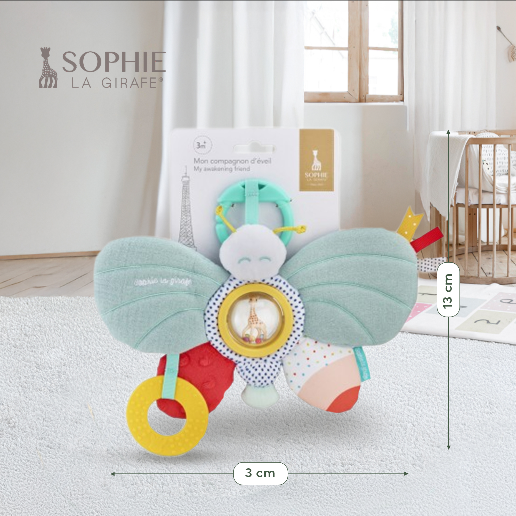 Игрушка развивающая Sophie la girafe Бабочка 010352 - фото 5