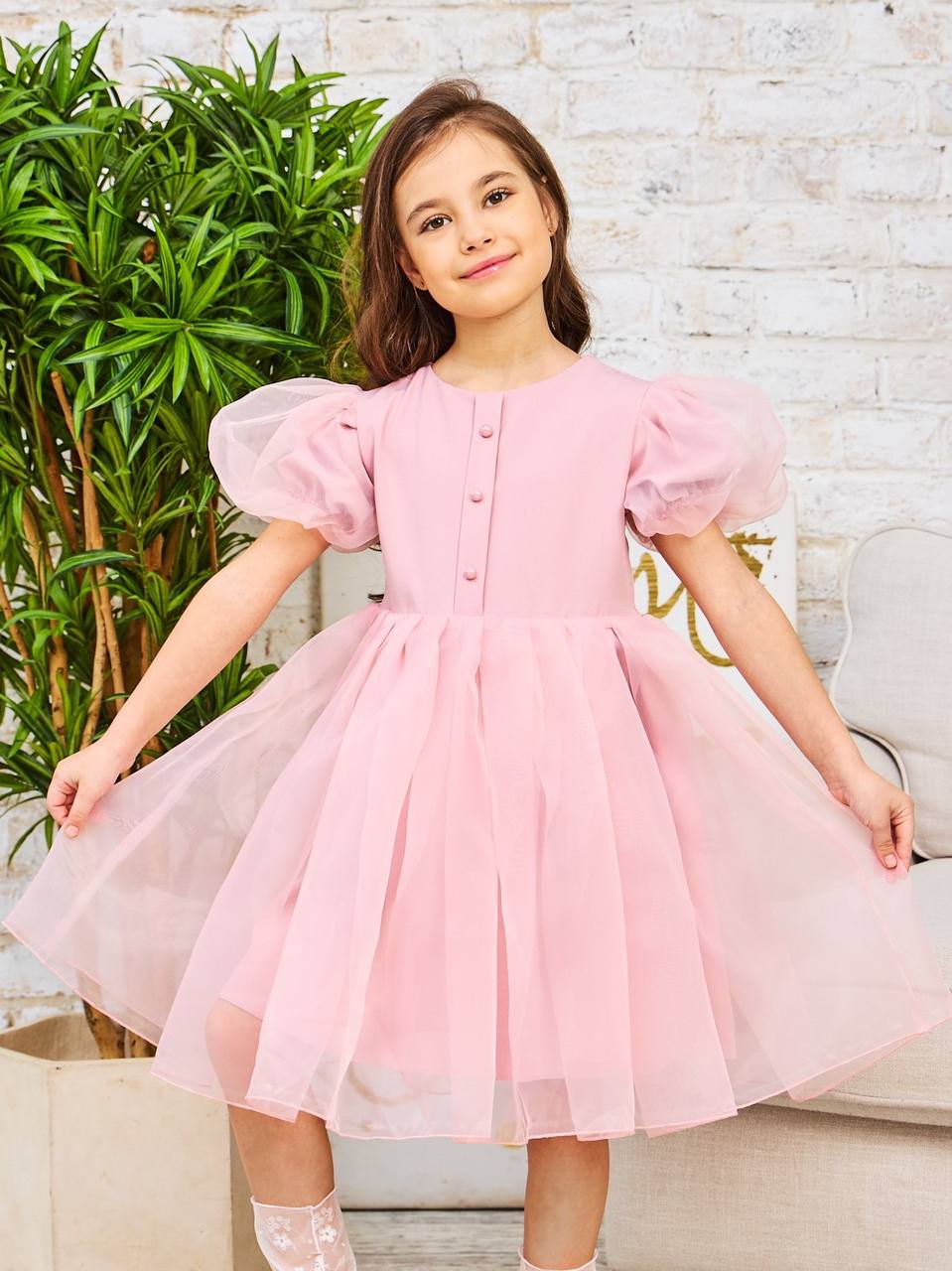 Платье Sofisha kids Plat.organza.pink - фото 9