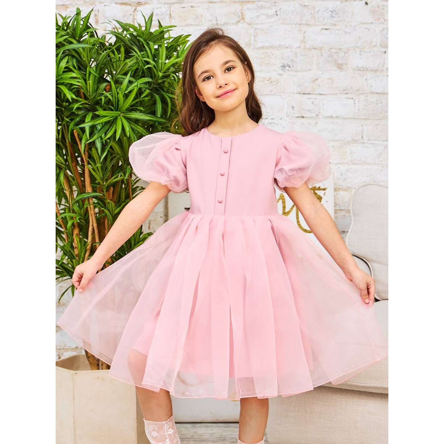 Платье Sofisha kids Plat.organza.pink - фото 9