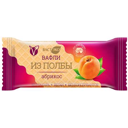 Вафли Вастэко без сахара из полбы абрикос 30г