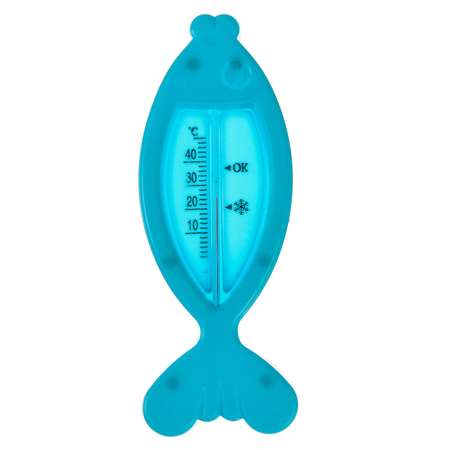 Термометр Крошка Я для ванной Рыбка цвет голубой