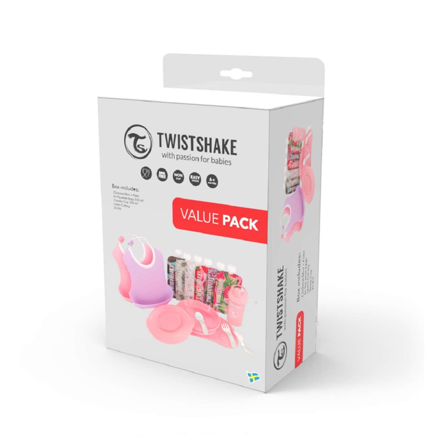 Комплект 12 предметов Twistshake цвет: Pink / Purple / White - фото 2