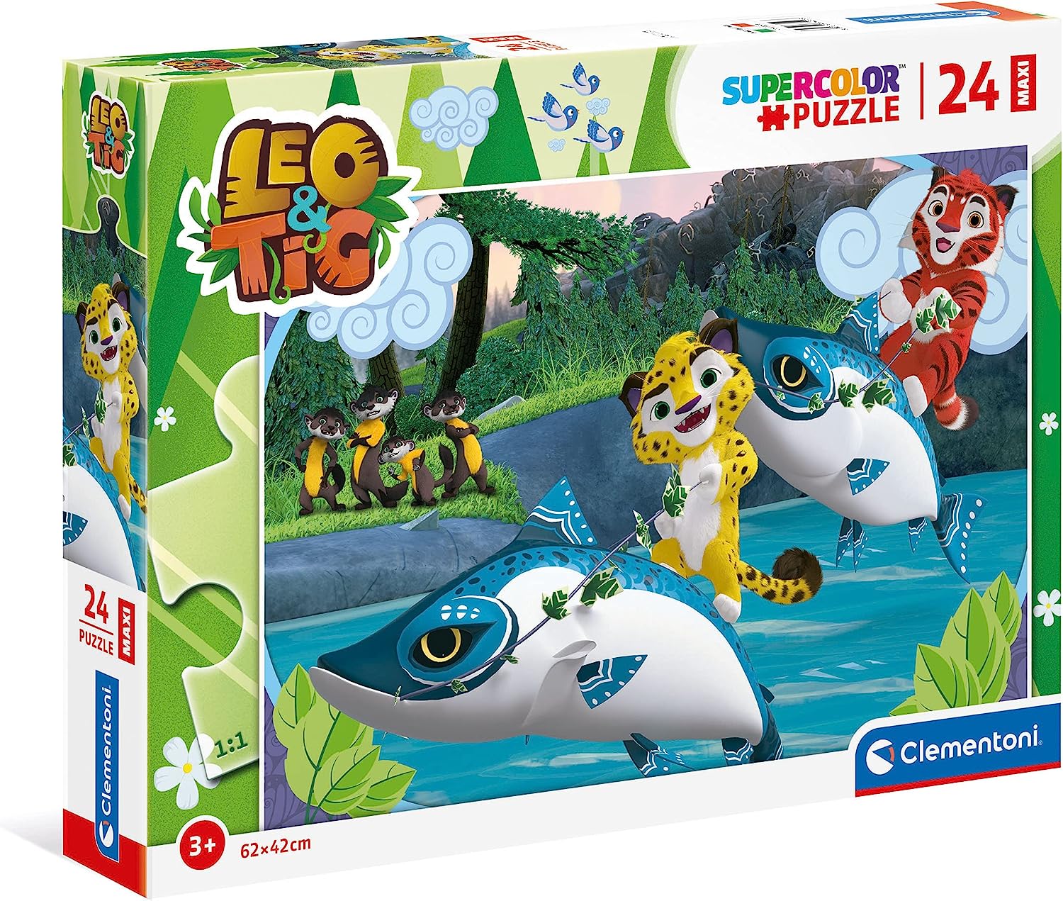 Clementoni PUZZLE 24EL CLM 24223 MAXI LEO & TIG PUD