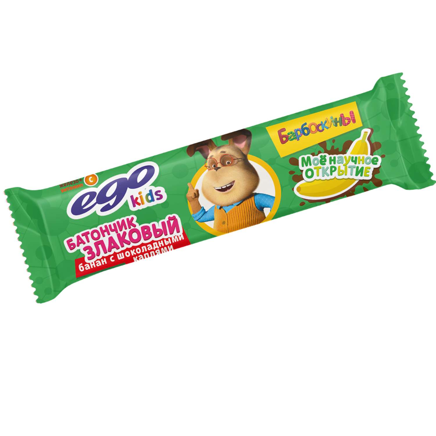 Батончик мюсли Ego kids банан с шоколадными каплями с витамином С 25г - фото 1