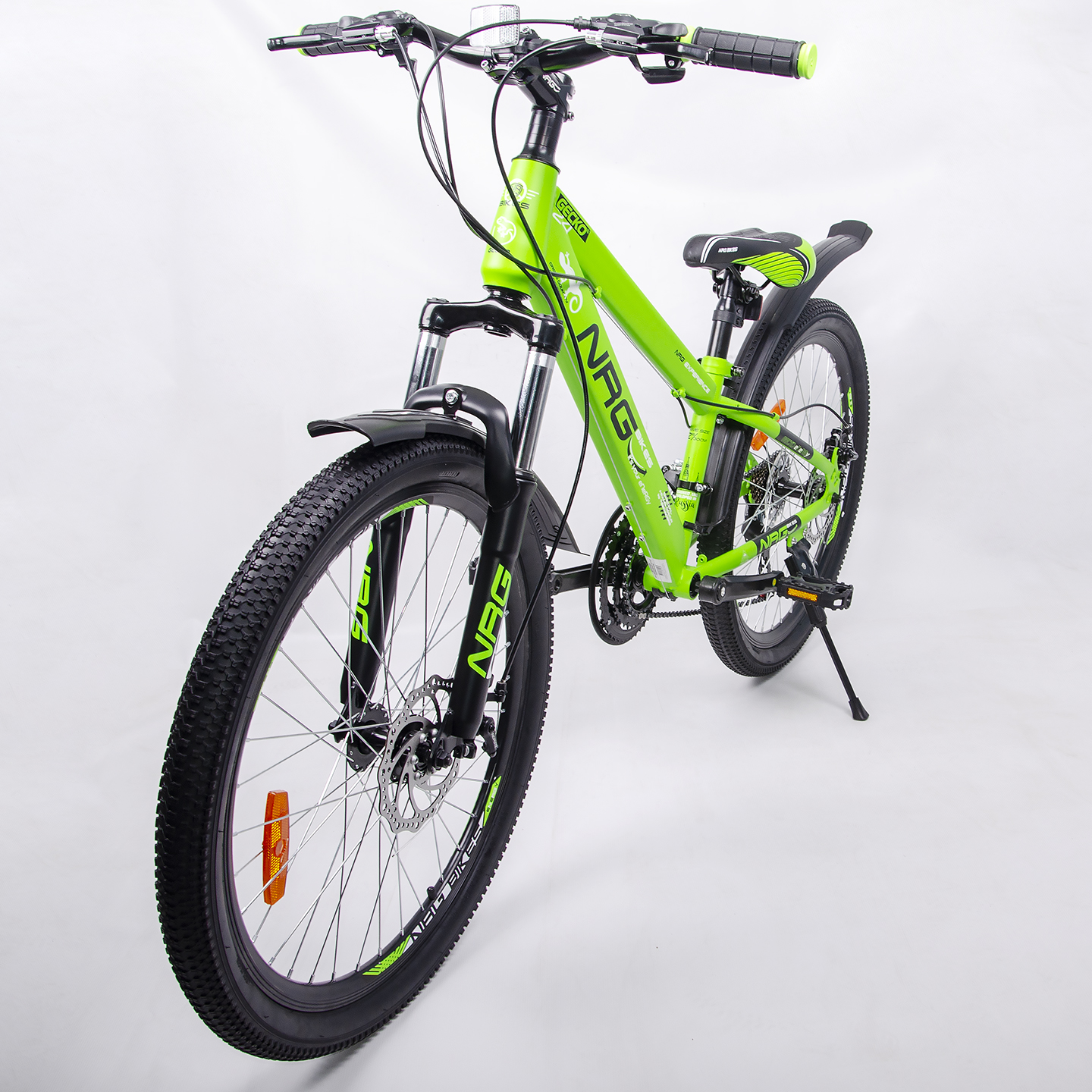 Велосипед NRG BIKES GECKO 24 lime-black-white - фото 11