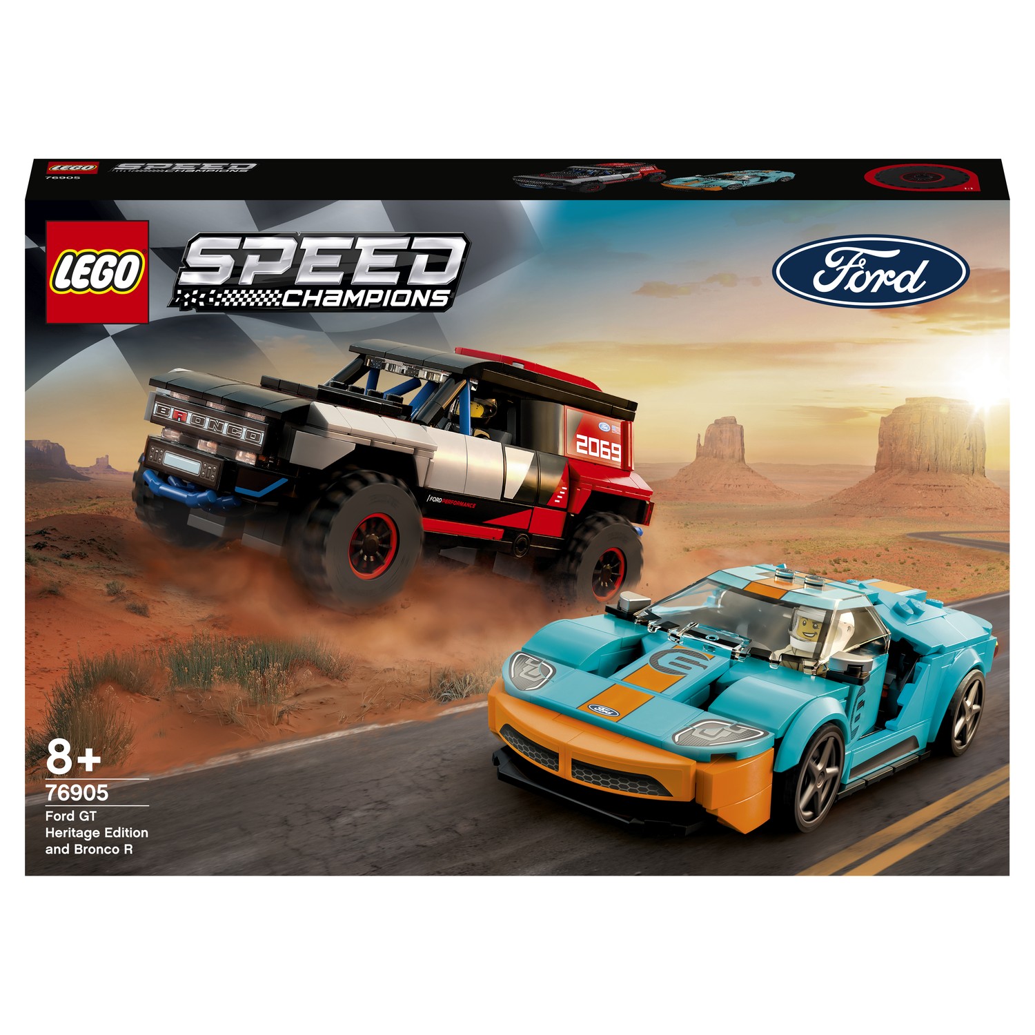 Конструктор LEGO Speed Champions Ford GT Heritage Edition and Bronco R  76905 купить по цене 999 ₽ в интернет-магазине Детский мир