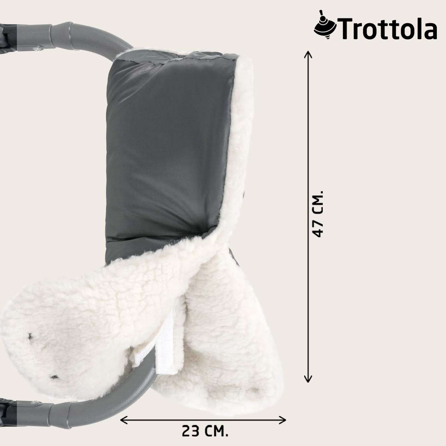 Муфта для рук Trottola серая на коляску Т053/серый - фото 10