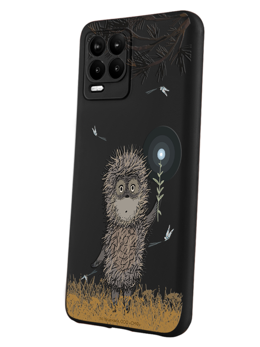 Силиконовый чехол Mcover для смартфона Realme 8 Pro Союзмультфильм Ежик в тумане и фонарик - фото 1