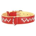 Ошейник для собак CoLLar Brilliance со стразами премиум класса Красный 38033