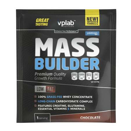 Гейнер VPLAB Mass Builder шоколад 100г