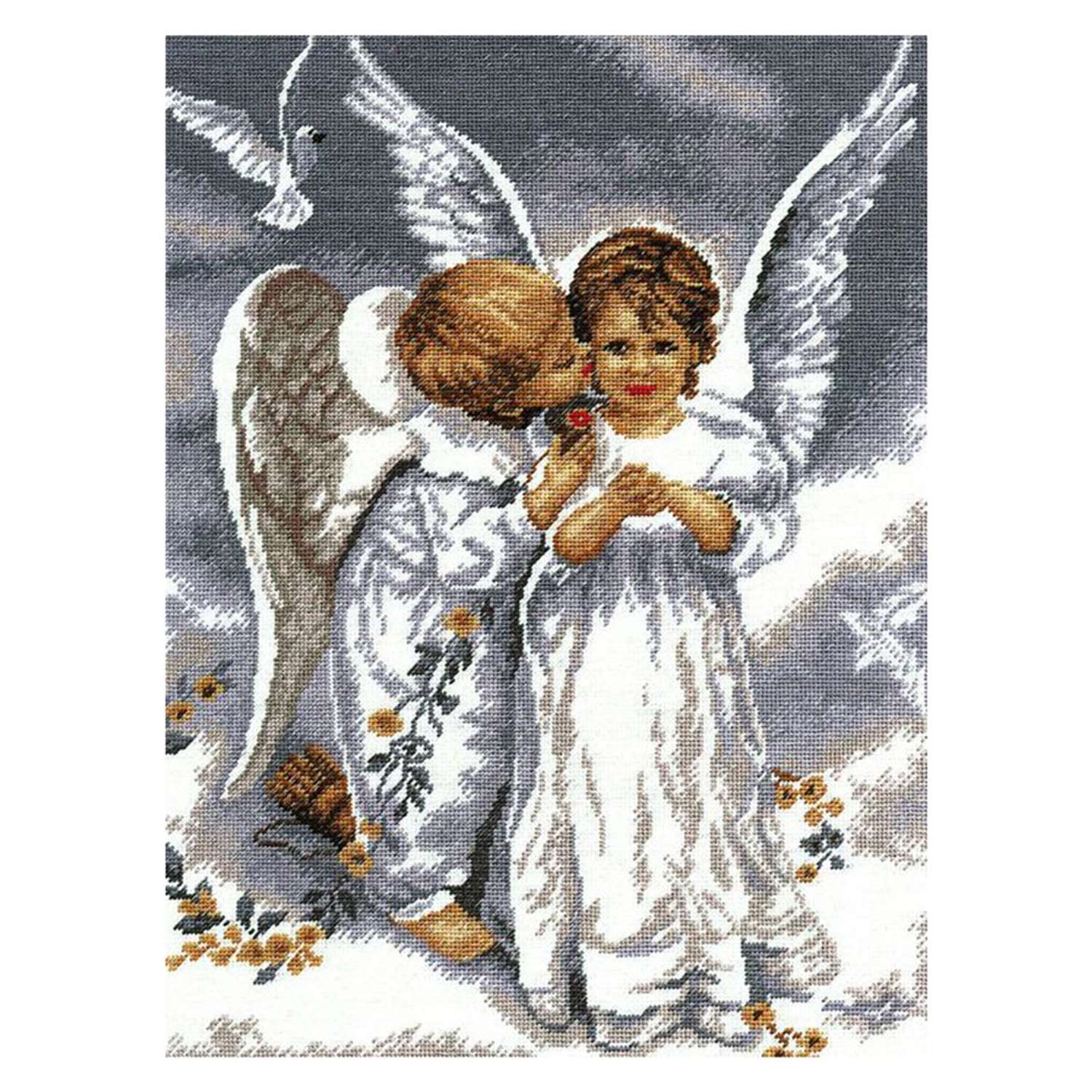 Набор для вышивания крестом Hobby and Pro 682 Два ангела 24х32 см - фото 2