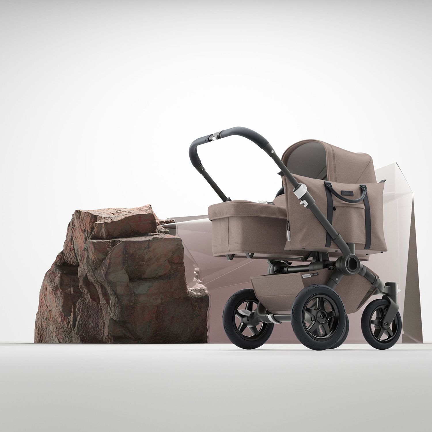 Коляска 2 в1 Bugaboo Donkey3 Complete Mineral Black-Taupe 189154AM01 - фото 8