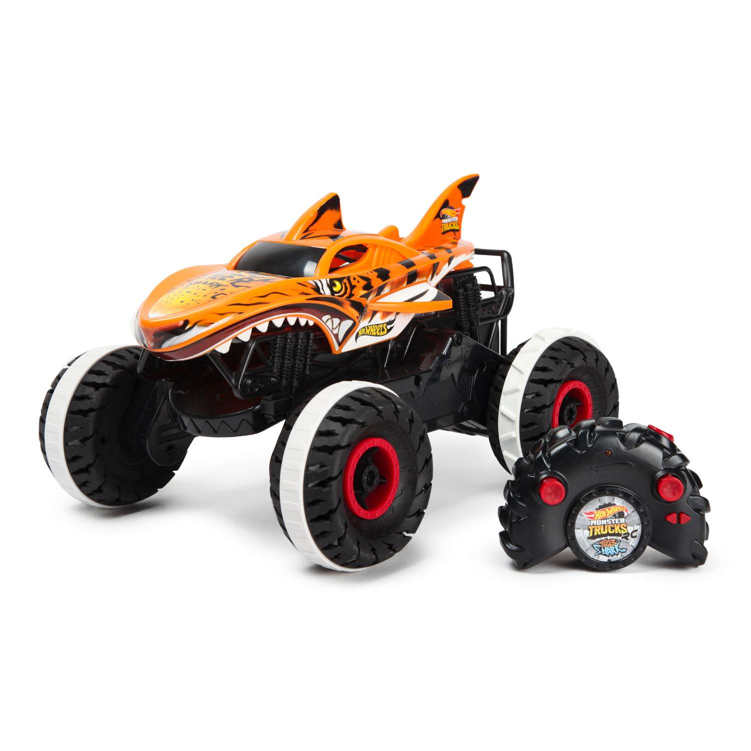 Машина Hot Wheels РУ 1:15 Monster Trucks Tiger Shark USB - фото 1