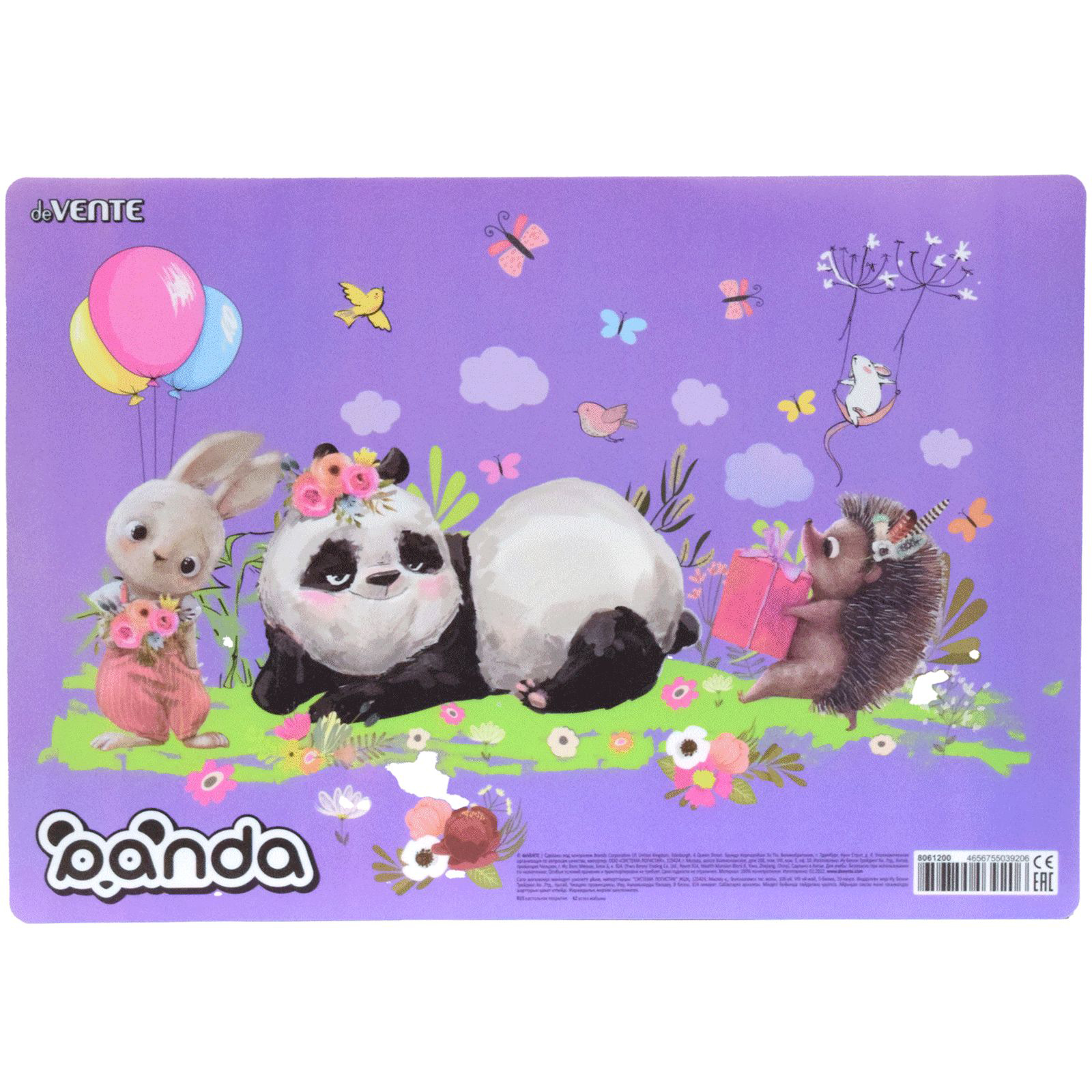 Накладка на стол для лепки deVENTE Panda 33x23 см с цветным рисунком - фото 1