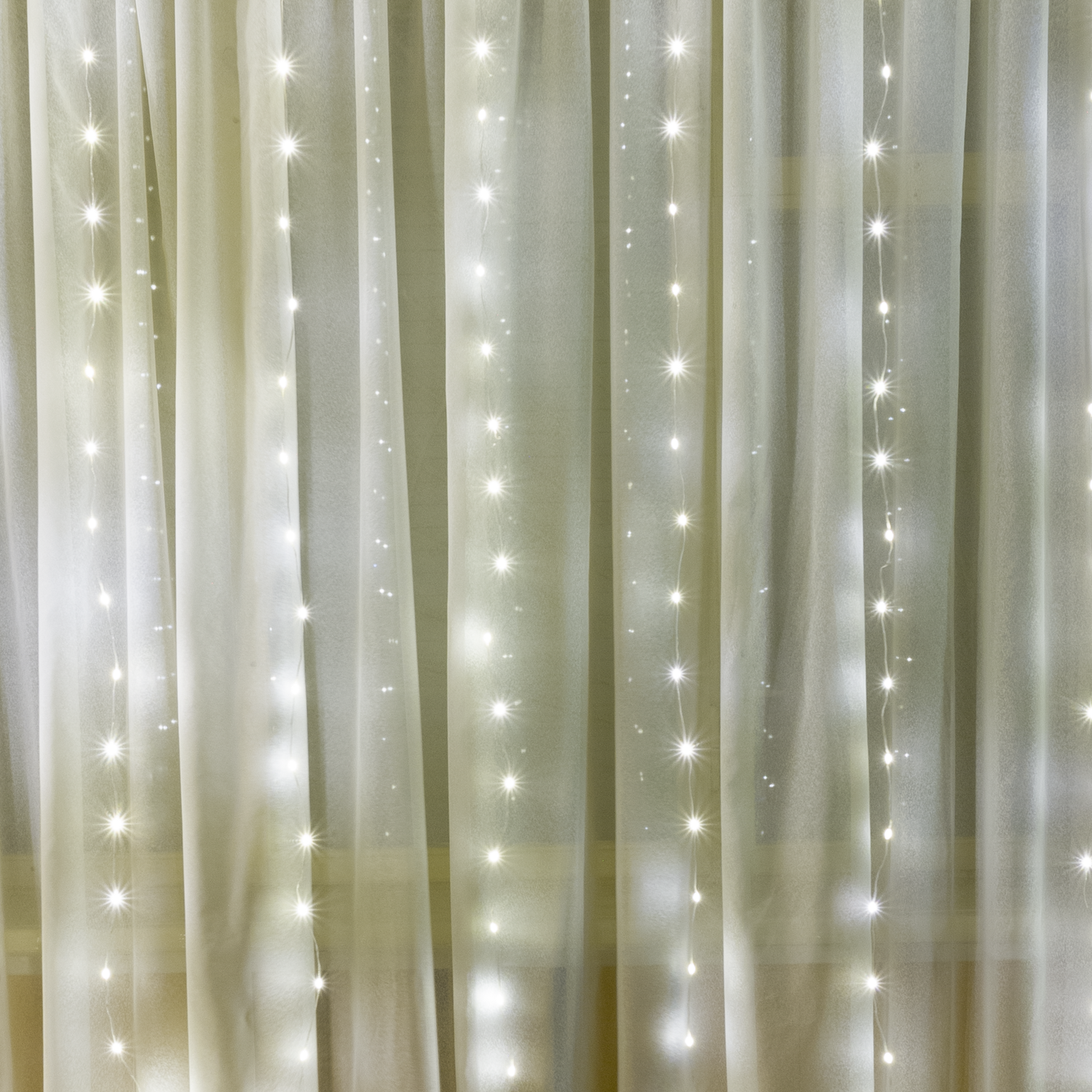 Гирлянда штора 3м х 3м SXMas с LED лампами 300шт цвет белый теплый Питания 220В - фото 2