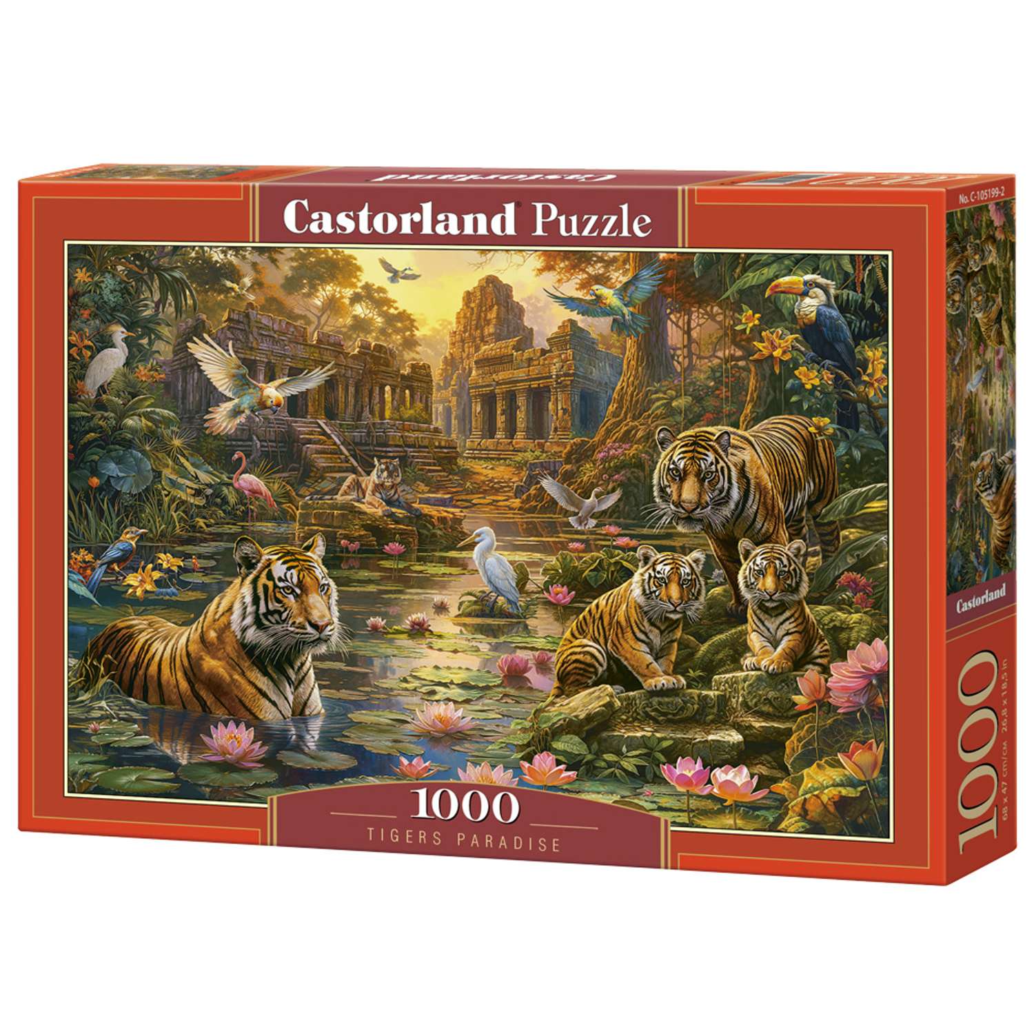 Пазл 1000 деталей Castorland Тигровый рай - фото 1