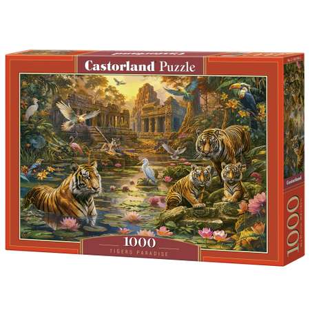 Пазл 1000 деталей Castorland Тигровый рай