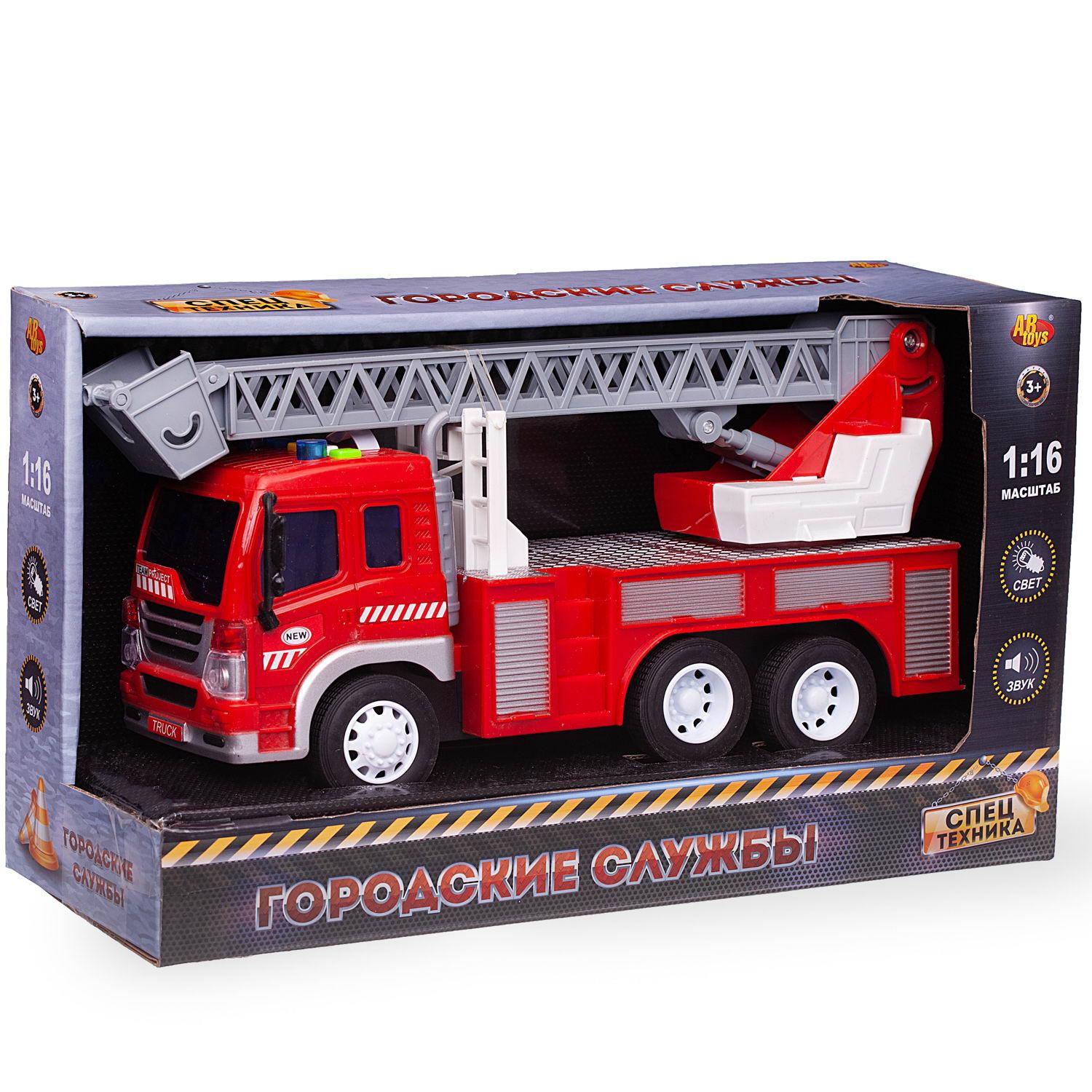 Пожарная машина Abtoys 1:16 инерционный C-00495 - фото 2