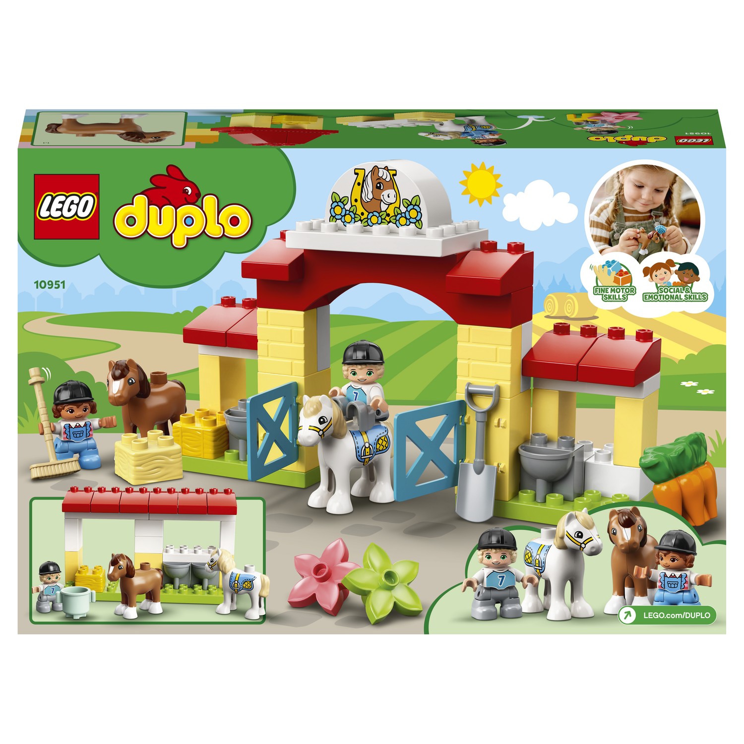 Конструктор LEGO DUPLO Town Конюшня для лошади и пони 10951 купить по цене  1499 ₽ в интернет-магазине Детский мир