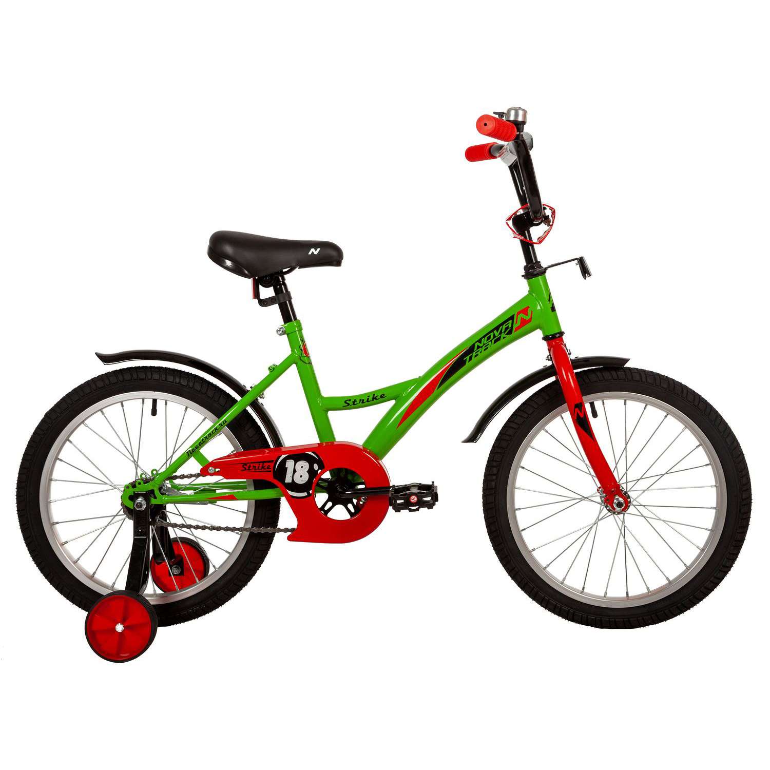 Велосипед 18 зеленый. NOVATRACK STRIKE - фото 1