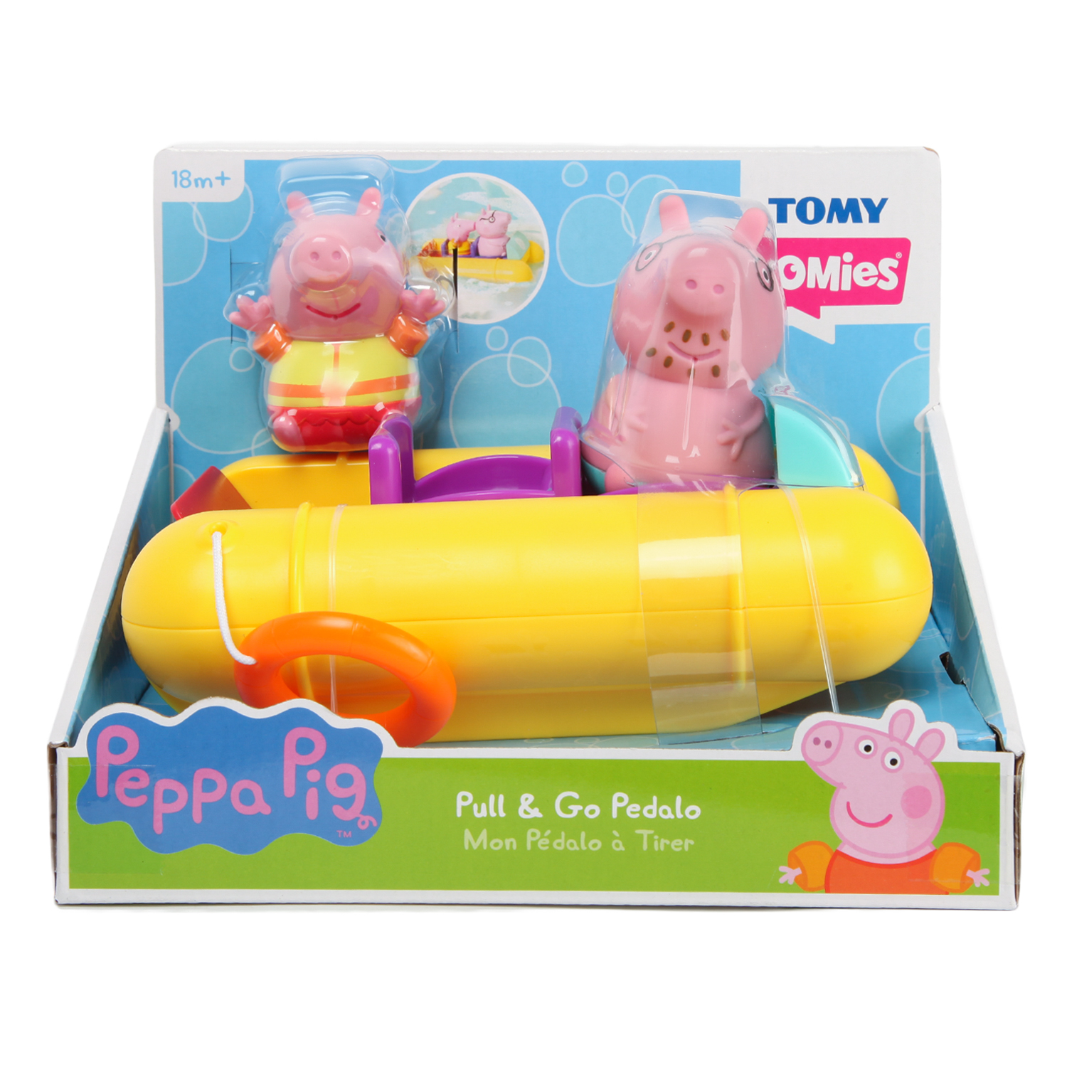 Игрушка для купания Tomy Пеппа и Папа Пиг на катамаране E73107C - фото 2