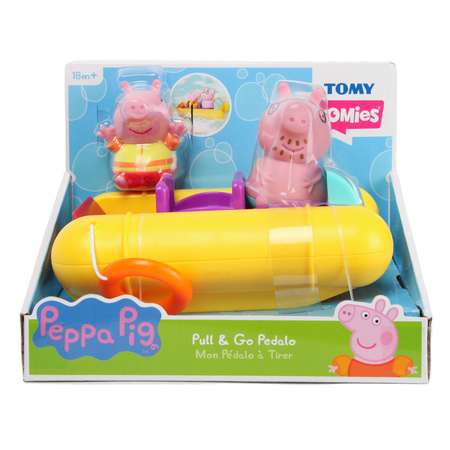 Игрушка для купания Tomy Пеппа и Папа Пиг на катамаране E73107C