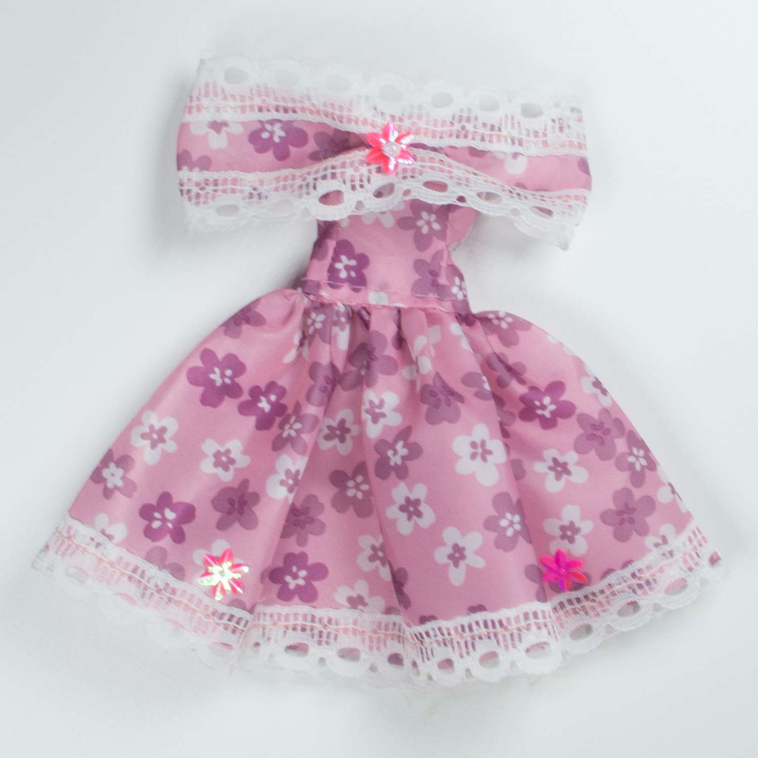 Одежда для кукол Модница Маленькое платье из шелка для куклы 29 см в ассортименте 1401 - фото 4