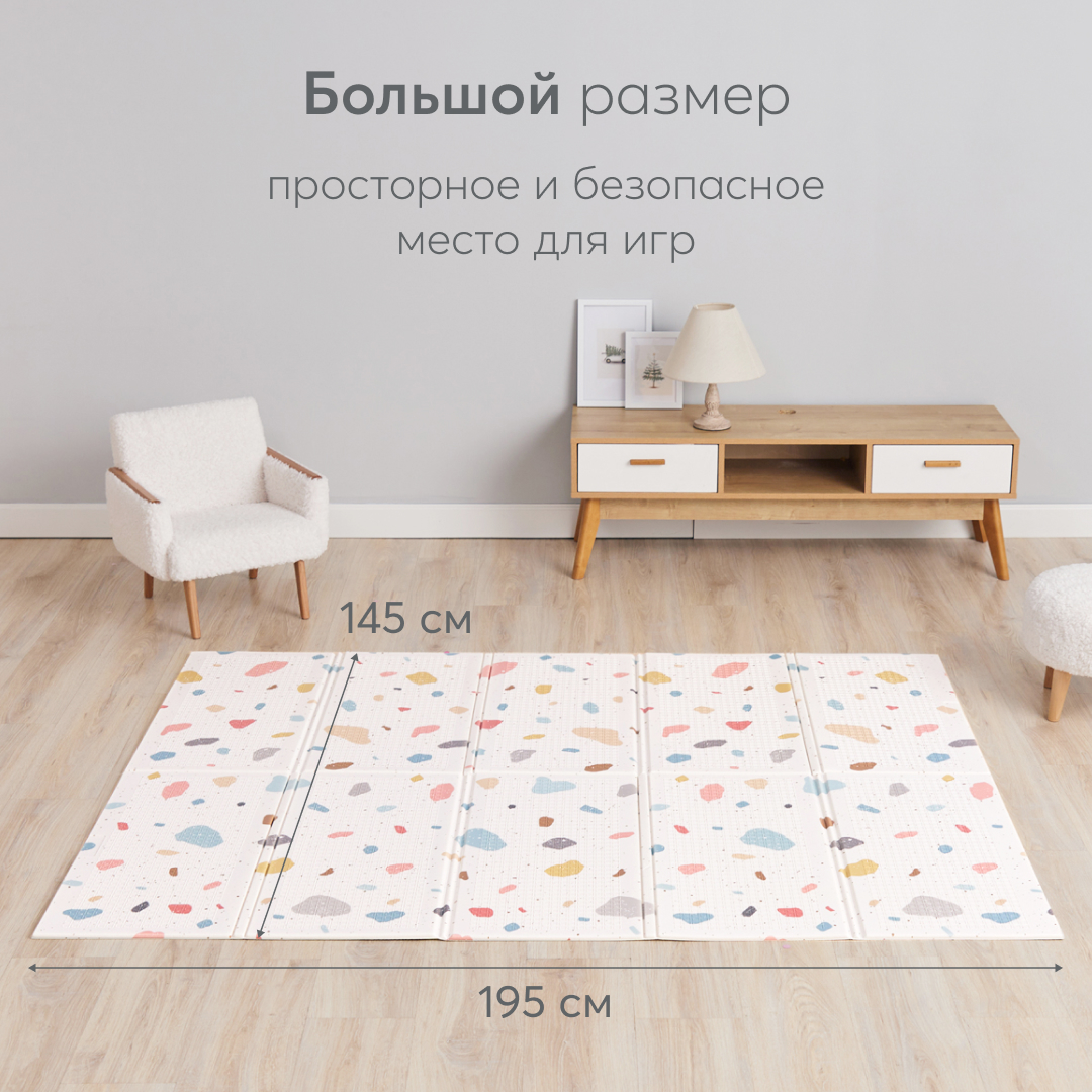 Коврик детский Happy Baby Soft Floor массажный непромокаемый складной  купить по цене 2699 ₽ в интернет-магазине Детский мир