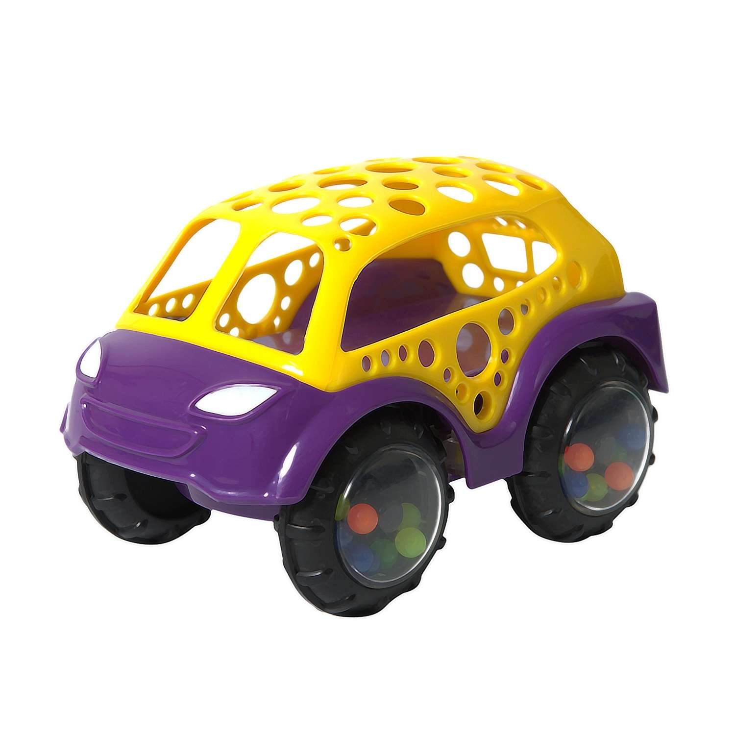 Машинка-неразбивайка Baby Trend желто-фиолетовая - фото 1