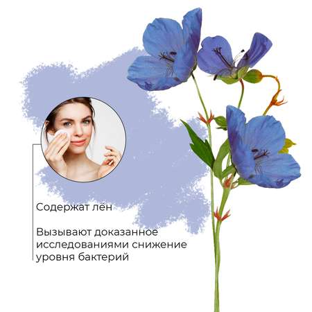 Набор Ватные диски + палочки Cleanic Naturals Linen 90 шт + палочки гигиенические в прямоугольной коробке 200 шт