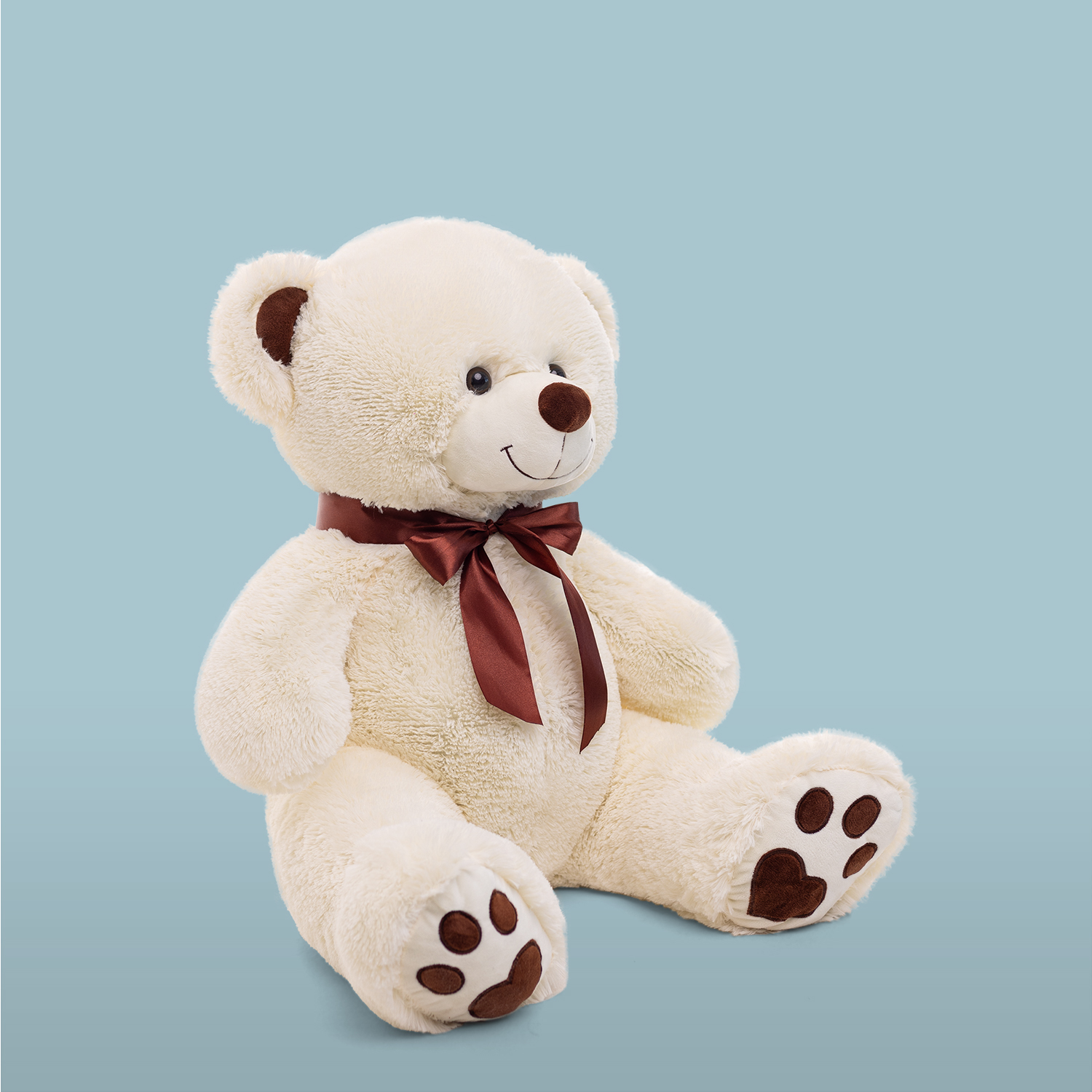Мягкая игрушка Мягкие игрушки БелайТойс Плюшевый медведь Тони 120 см цвет латте - фото 2