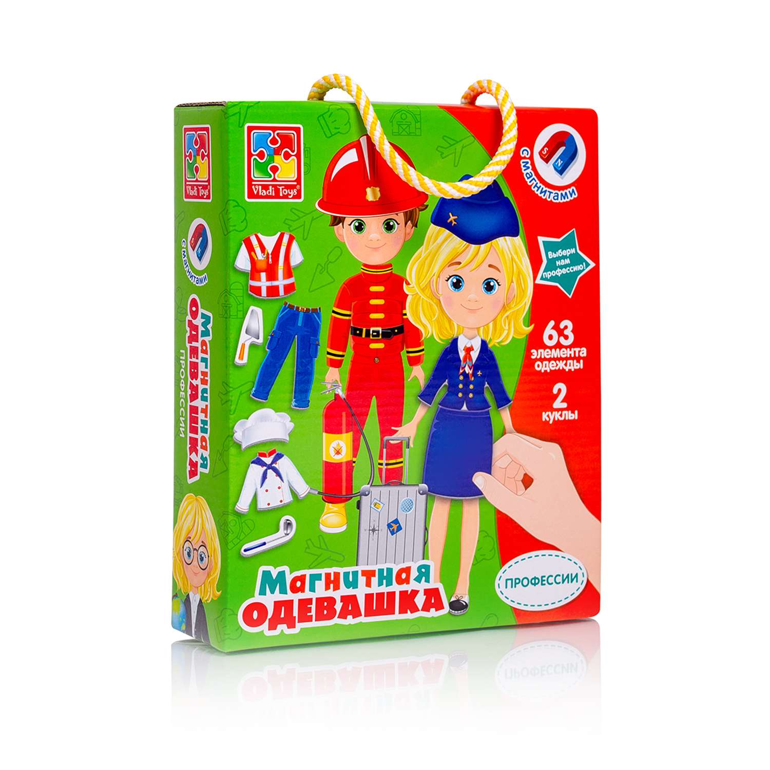 Магнитная игра Vladi Toys кукла - одевашка Профессии - фото 1