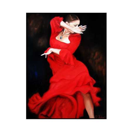 Алмазная мозаика Seichi Танцующая девушка в красном платье 40х50 см