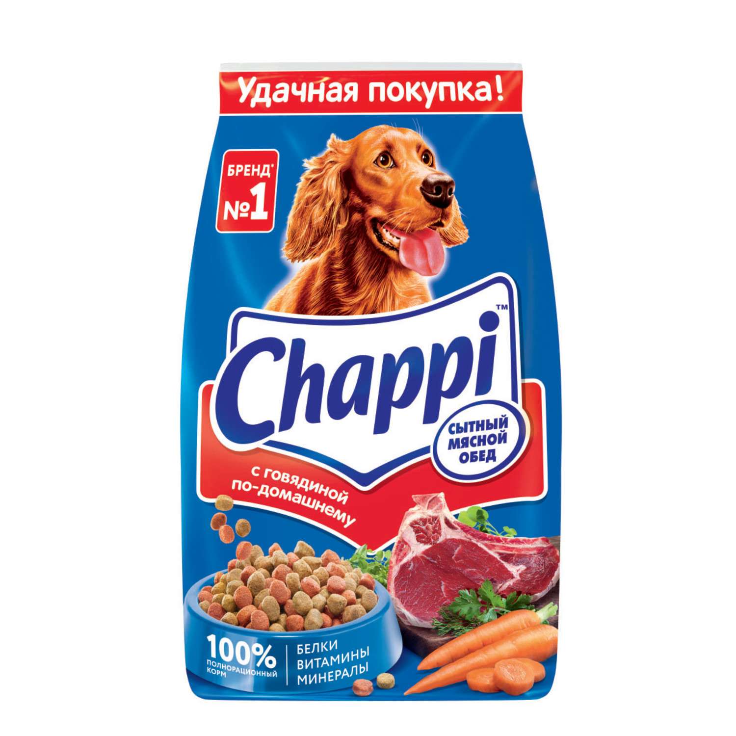 Корм для собак Chappi 2.5кг с говядиной сухой - фото 1