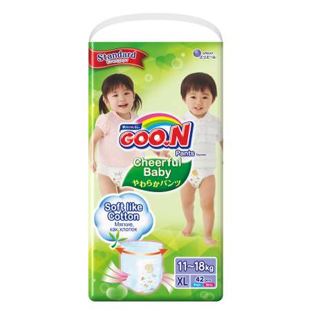 Подгузники-трусики Goon Cheerful Baby XL 11-18кг 42шт